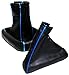 Produktbild AERZETIX - Satz schaltsack + handbremssack - kunstleder - farbe schwarze/blau - für auto