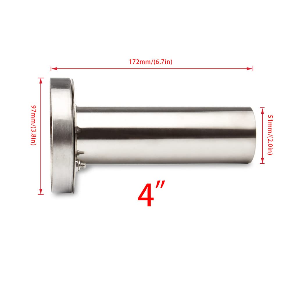 Scarico Auto Marmitta Universale 2.25 /2.5 In Acciaio Inox Silenziatore Di Scarico Risonatore Tubo Di Coda Silenziatore Auto Marmitta Tubo Di Scarico Terminale Di Scarico(Colore:63mm