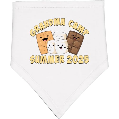 inktastic Grandma Camp Summer 2025 Baby Bandana Bib