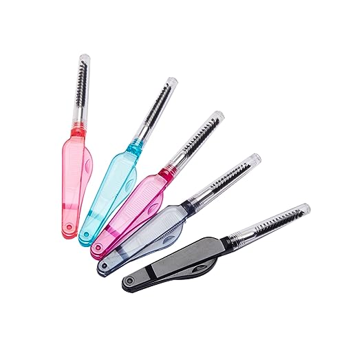 HAPINARY 10pcs Eyebrow Brush Lash Comb Set Makeup Brow Combs for Women Men Professional Portable Folding Eyelash Brush