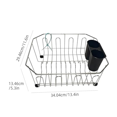 Escurreplatos eficiente de acero inoxidable: estante de secado compacto para zonas pequeñas 4