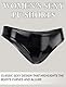 Ausing Damen T-Back PU Leder Bikinislip Shorts Hipster Clubwear Ouvert Slip Schlüpfer Vorne Hinten Offen Schwarz L