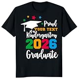 Custom Kindergarten Graduation T-Shirt, Pre K Graduate Personalized Family Matching Shirts (Kindergarten 2)