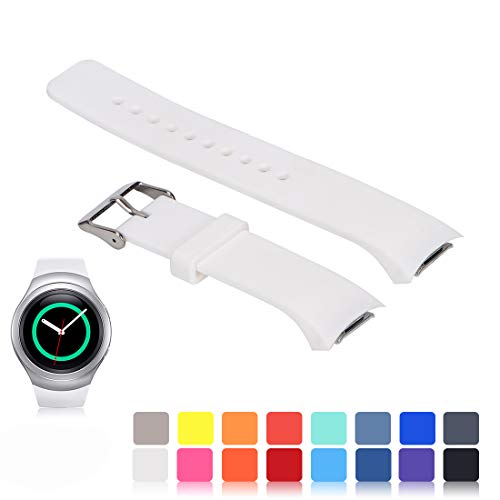 Ysang for Samsung Gear S2 SM-R720/R730 Watch Replacement Band Accessory Small/Large Size Soft Silicone Wristband Strap Smartwatch Sport Band Fit for Samsung Galaxy Gear S2 SM-720/SM-730 Smartwatch