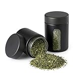 MaizijE Smell Proof Jar Viewing Jars 4oz, UV Protection Smell Proof Container with Sealed Leakproof Lid Durable Viewing Glass Storage Container, Airtight Jar (2 Viewing Jars)