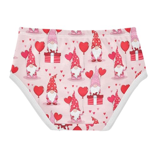 Joisal Toddlers Underwear Floral 2t Cotton Panties Little Girl Pattern Kids Undies Briefs Cute Gnomes Red Heart Balloon2