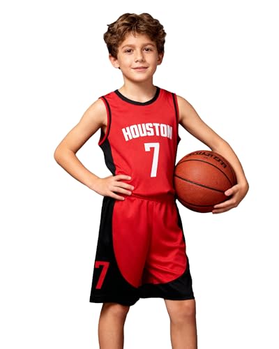 2025/2026 Kids Basketball #7 Jerseys Classic Mesh Tank Top Shorts Training Sets Sleeveless for Boys Athletic Uniforms