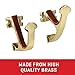 Allen Company Shotgun and Rifle Brass Wall Mount Hooks - Heavy-Duty Gun Rack - Shooting Accessories for Home - Comes with Four Brass-Plated Screws - One Pair