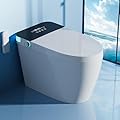 TDH Tankless Smart Toilet, Heated Bidet with Warm Water Sprayer & Dryer, Walk Away Auto Flush and Close,One Piece Bidet Toilet for Bathrooms with Remote Control