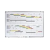 Smit Visual Jahresplaner - BxH 900 x 600 mm - mit Halbjahres- und 365-Tage-Einteilung - Infotafel Magnettafel Magnetwand Planungstafel Präsentationstafel Schreibtafel Tafel Wandtafel Whiteboard