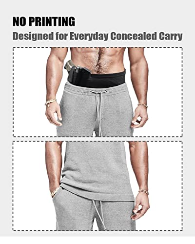 Lilcreek Mesh Belly Band Holster For Concealed Carry,Left/Right-Handed Available Running Belt Gun Holster,Moisture-Absorbing And Breathable Slim Waist Pack For Women And Men #TOP2