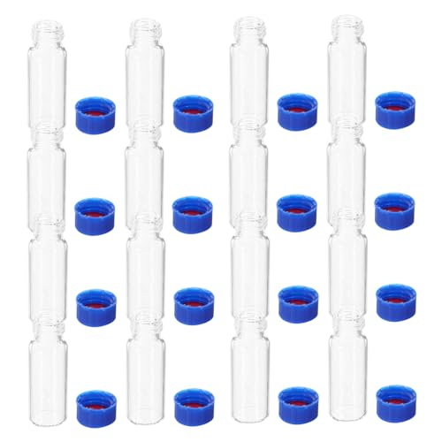 Flacons en verre avec bouchons hermétiques pour échantillonnage | Lot de 100