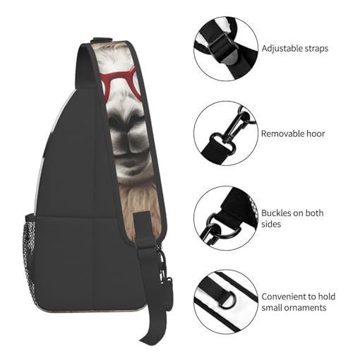 Bolso Cruzado Llama con Gafas para Hombre y Mujer miniatura 5