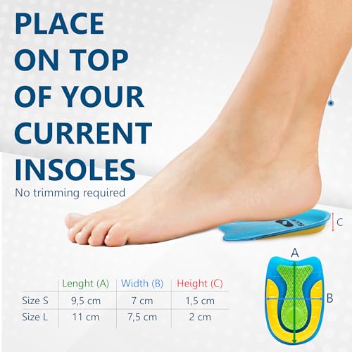 Sulpo 2 Paare Fersensporn Einlagen Fersenkissen Spornfix Gel Fersenpolster zur Linderung von Plantarfasziitis, Fersensporn und Achillesschmerzen Größe L (40-46)