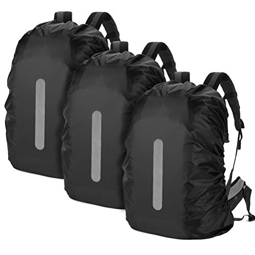 WOWOSS Fundas de Lluvia de Mochila con Banda Reflectante Cubierta Impermeable para Camping