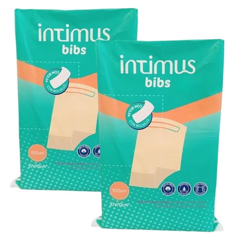 GERCARE Pack de 200 Babero Adulto Desechable. Baberos Adultos 37x70 cm. Adultos Impermeables. Baberos Desechables. Incluye Bolsillo Recogemigas.