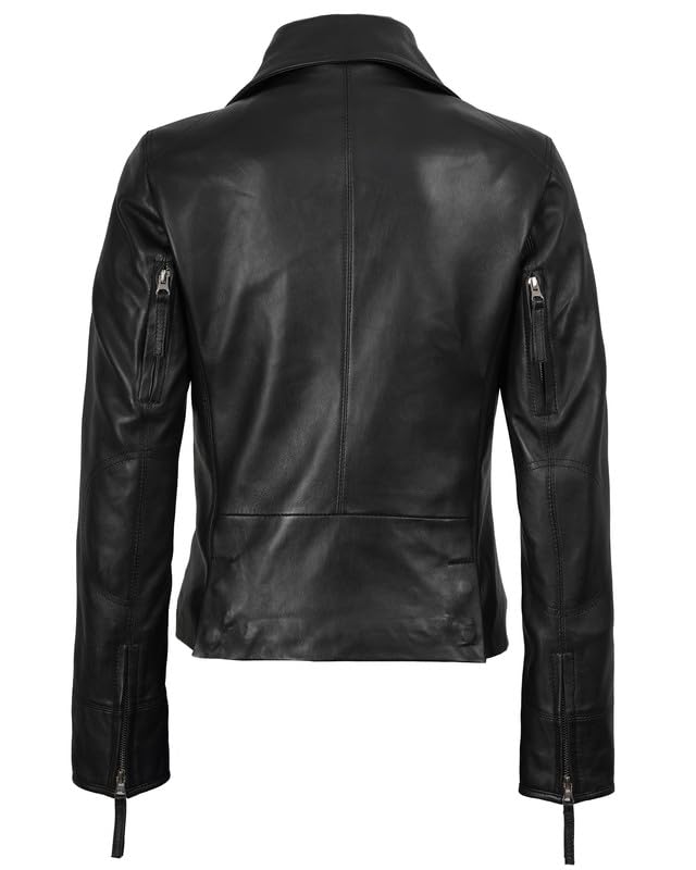Decrum Womens Leather Jacket - Asymmetrical Style Casual Leather Jackets For Women4