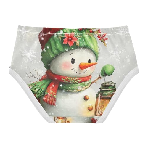 Girls' Underwear Cute Snowman with Lantern Toddle Brief Panties 2T 203257842