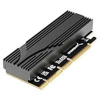SABRENT M.2 NVMe zu PCIe x16 Adapter für Gen5 SSDs PCIe 5.0, Werkzeuglose Zusatzkarte mit Aluminium-Kühlkörper (EC-TFPE)