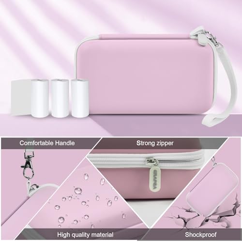 Estuche para cámara instantánea para niños con 3 rollos de papel miniatura 4