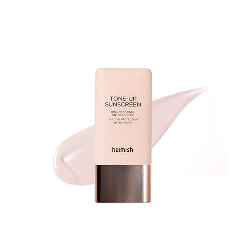 heimish Bulgarian Rose Tone-up Sunscreen SPF50+ PA+++ 1.01 fl.oz  30ml  All-In-One Make up sunscreen  UV Protection, Primer, Tone up, moisture