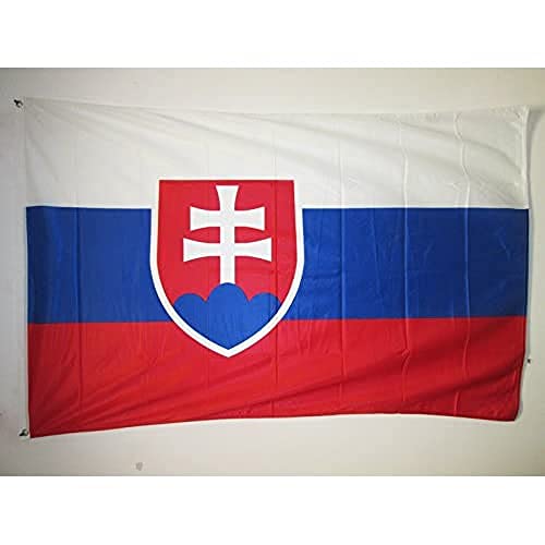 AZ FLAG, Slovakia Flag, 3x5 Ft, For Outdoor, Slovak Banner Knitted Polyester with Two Plastic Rings, Fade Resistant