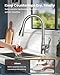 APPASO Pull Down Kitchen Faucet with Sprayer Brushed Nickel, Lead-free Single Handle Commercial High Arc Pull Out Spray Head Kitchen Sink Faucets, Llave para Fregadero de Cocina (cUPC-Certified Parts)