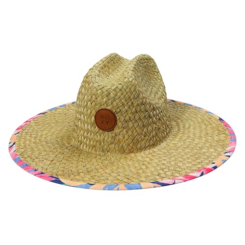 Roxy Girls Pina to My Colada Straw Panama Hat – 100% Straw Wide Brim Summer Hat2