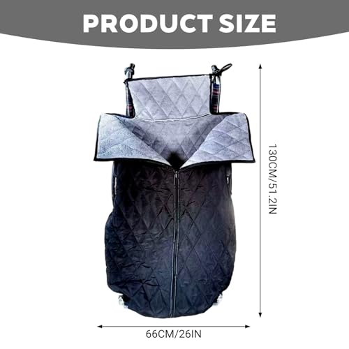 Couverture pour fauteuil roulant avec fermeture éclair coupe-vent