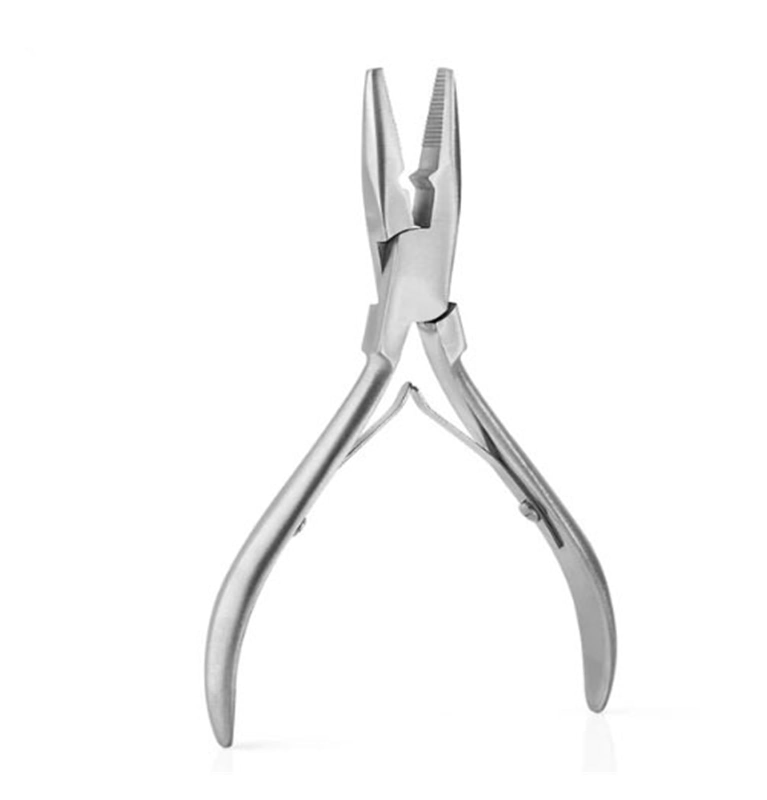 Hair Extension Pliers Hair Extension Plier Weft Application Pliers Micro Link Beads Closer(Silver)