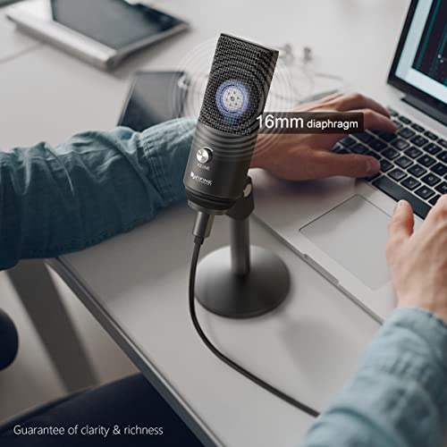 Fifine Podcast Microphone Usb With Headphone Monitoring 3.5Mm Jack And Pluggable Usb Connectivity Cable For Computer,Pc,Mac/Windows,Recording Voice Over, Streaming Twitch/Gaming/Youtube/Discord-K670B #TOP5