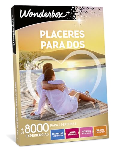 WONDERBOX Caja Regalo - PLACERES para Dos - 8.200 experiencias para Dos Personas