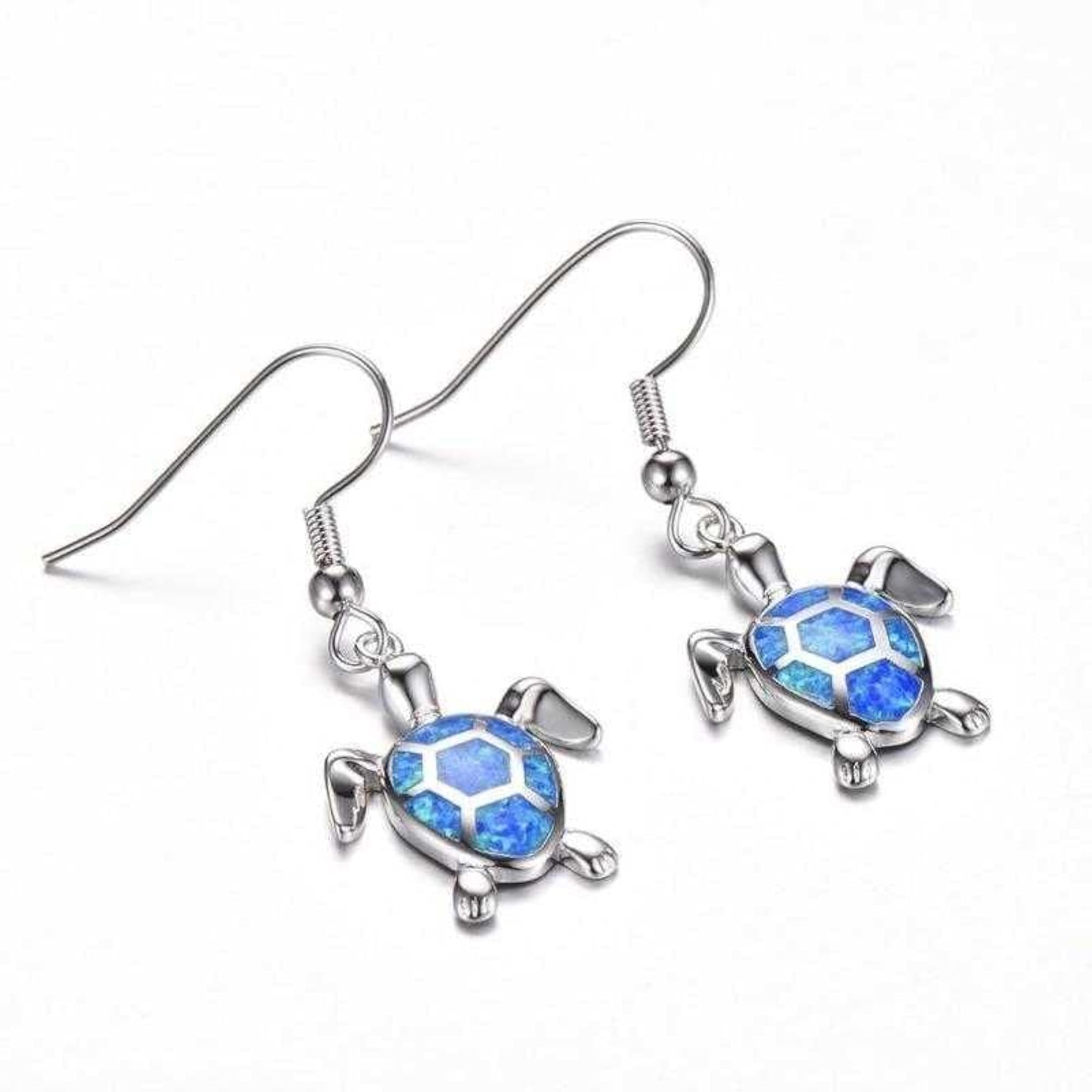 Silver Opal Turtle Jewelry Set