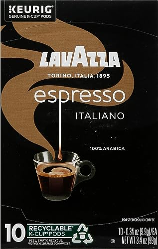 Comparison: Espresso K Cups For Keurig 6 Lavazza, 100% Arabica Espresso Italiano Coffee K-Cup Pods, 0.34 Ounce, 10 Count