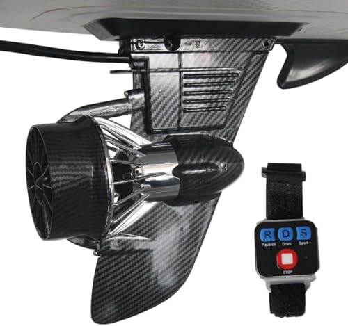 Motorized Fin Surfboard, 24V Thruster Electric Surfboard Fins Propeller Adjustable Speed, 288wh Equipped with Remote Control, Jet Powered Surfboard