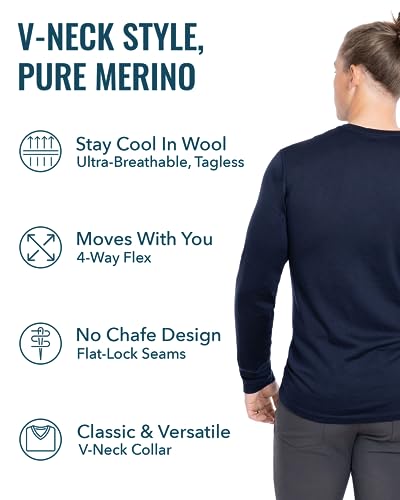 Men's Merino Long Sleeve by Woolly | RWS Certified | Super Soft, Classic Style, Seattle Designed2