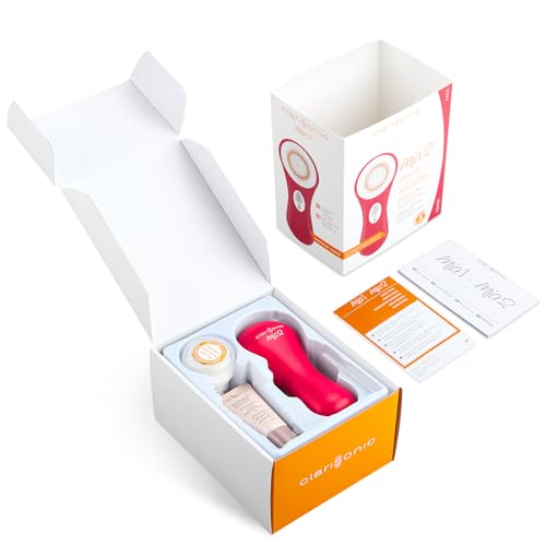 Clarisonic Mia 2 Facial Cleansing Brush, 2 Speed Sonic System, Red