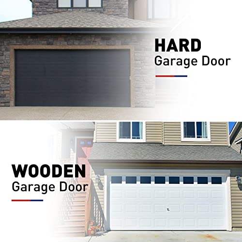 Fosluoc Garage Door Seal Top And Sides Seal Strip Black 34.4Ft Rubber Weather Stripping Replacement Soft And Hard Composite, Weatherproofing Universal Sealing Professional. #TOP6