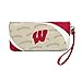 Littlearth NCAA Wisconsin Badgers Curve Zip Organizer Wallet, Team Color, 4Ã¢â‚¬ H x 8