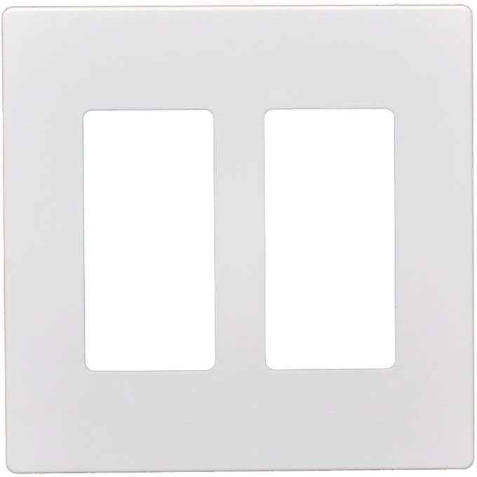 Best 50pcs 2 Gang Screwless Snap On Decorator Wall Plate White
