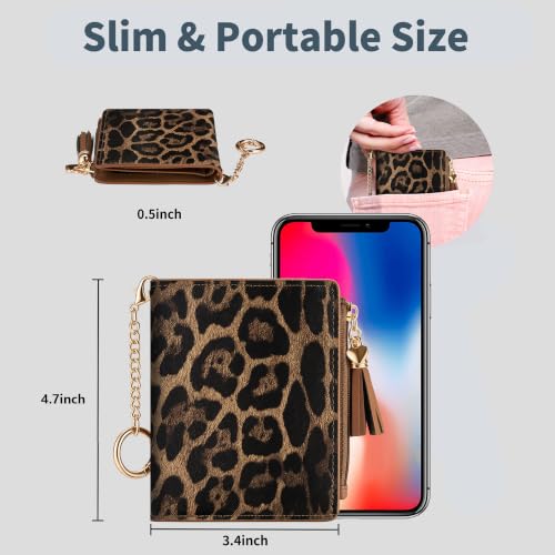 Image of Gostwo Small Wallets for Women, Stylish Womens Wallet with ID Window, Zippered Coin Pocket and Tassel. Cute RFID Wallet for Women, ideal for Teen Girls, Commuters, and Women for Daily Use