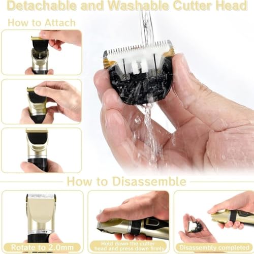 Kit Máquina De Tosar Cachorro Profissional Pet De Corte Cabelo Tosador de Cães Pet (11 Peças) (KIT