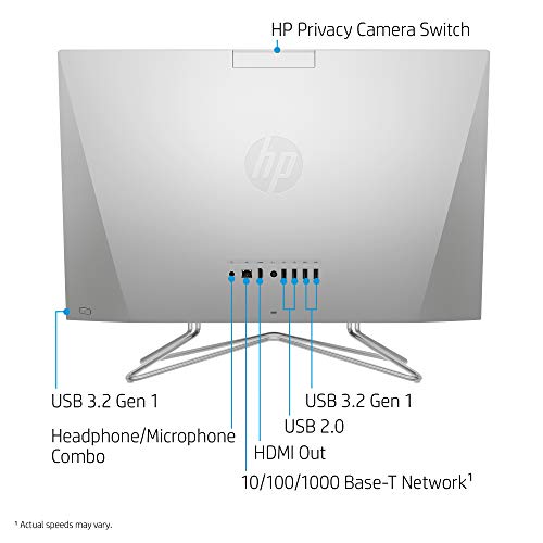 HP 24-inch All-in-One Touchscreen Desktop Computer, AMD Ryzen 5 4500U Processor, 12 GB RAM, 512 GB SSD, Windows 10 Home (24-dp0160, Silver) by HP - Image 4