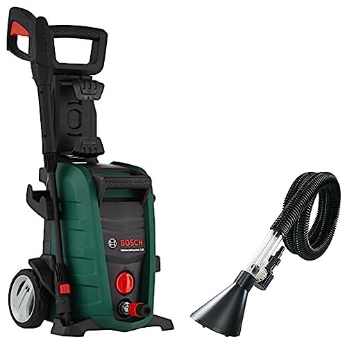 Image of Bosch Aquatak 130 1700-Watt High Pressure Washer (Green) & Bosch F016800356 Suction Nozzle for AQT Model (Black)