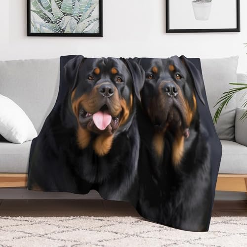 Couverture flanelle Rottweiler 168x229 cm pour canapé - 6