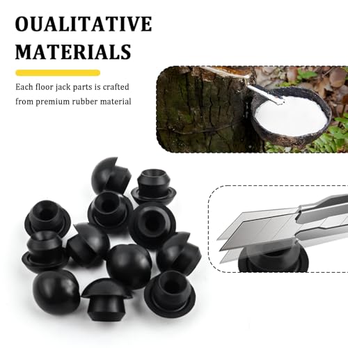 Image of 12PCS Bottle Jack Oil Filler Plug,9mm Rubber Floor Jack Parts for Sealling Hydraulic Jack Oil Ports,Universal Hydraulic Jack Parts Accessories