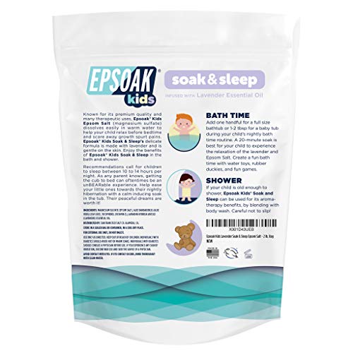 Epsoak Kids Lavender Soak & Sleep Epsom Salt - 2 Lb. Bag #TOP1