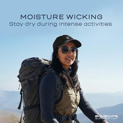 Image of Solpro Sunscape Unisex Polyester Cap | Lightweight & Breathable | Portable Sun Protection for Sports, Travel & Everyday Wear | Adjustable Velcro Strap