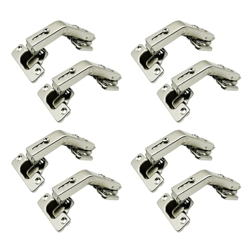 LOOTICH 135 Grado Clip-on 35 mm Bisagra de Ángulo para Puertas Plegables Bisagras de Esquina Especial para Puerta de Mueble Armario de Cocina Angular Juego de 8 piezas