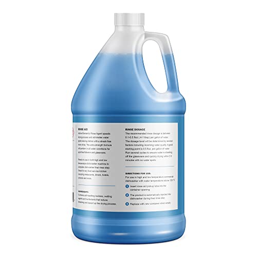 Active Element's Rinse Aid (1-Gallon) | Commercial Grade | Enhances Drying | Spot-Free Even Shine #TOP5